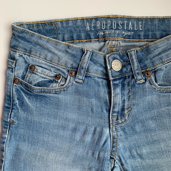 3 for $15 Aeropostale Light Blue Jeggings - Picture 4 of 11